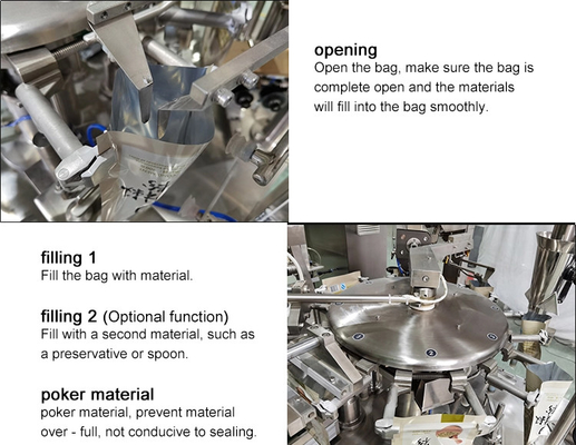 Eight-station Premade Bag Shrimp Slip Packaging Machine