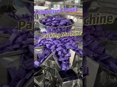 Máquina de Embalagem de Alimentação por Saco para Toalha Comprimida de Oito Estações