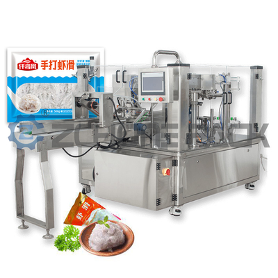 Eight-station Premade Bag Shrimp Slip Packaging Machine