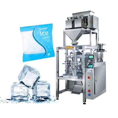 Automatic Ice Cubes Filling Weighing Vertical Packaging Machine Beverage and Food with Roll Film Bags - Easy to Operate